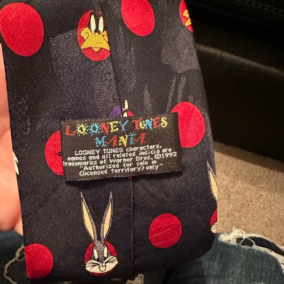 Vintage 1990s Looney Tunes Mania duo Ties! one is 100% silk&other 100% polyester - Picture 3 of 9
